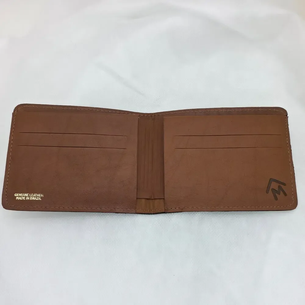 VTG 1988 Marlboro Saddleman's Wallet Leather Bifold Brown New Old Stock Brazil